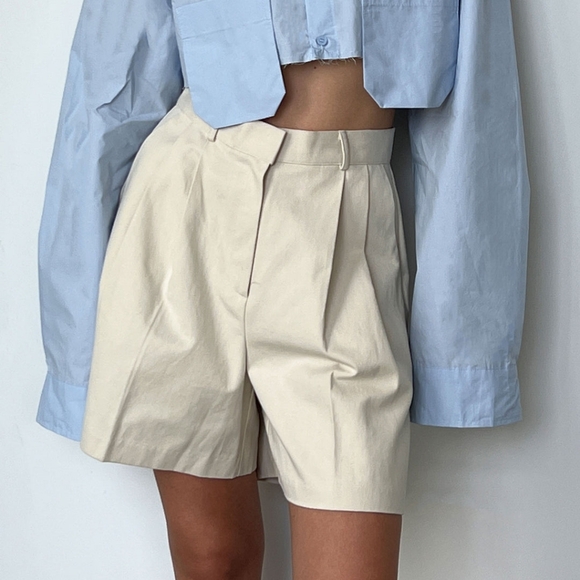 Oak + Fort black tailored shorts NWT - Picture 6 of 7